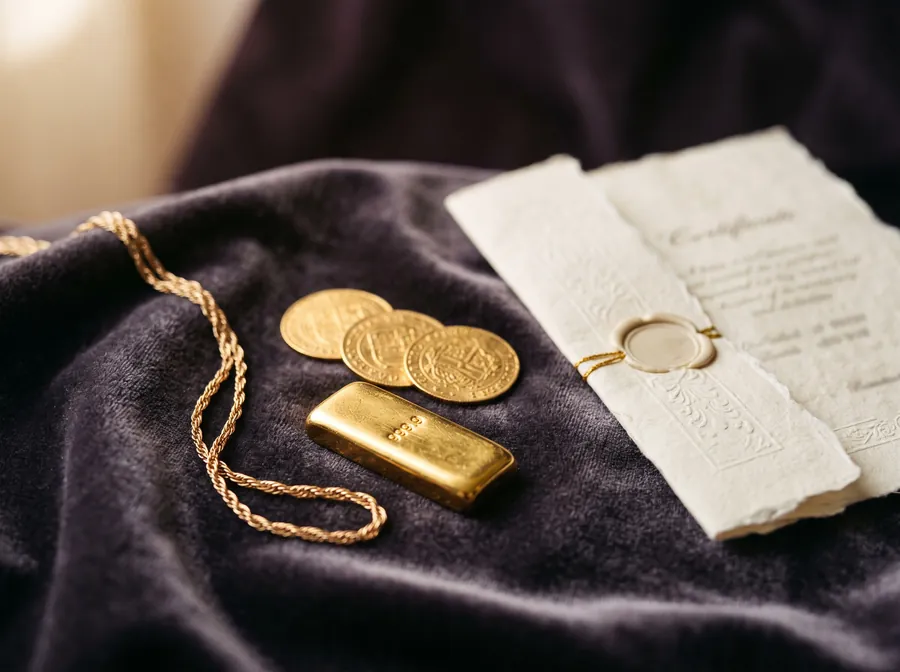 Münzen, Barren und Schmuck: Gold als Vermögenswert