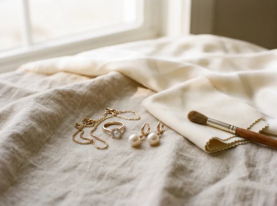 Feinen Schmuck zu Hause pflegen
